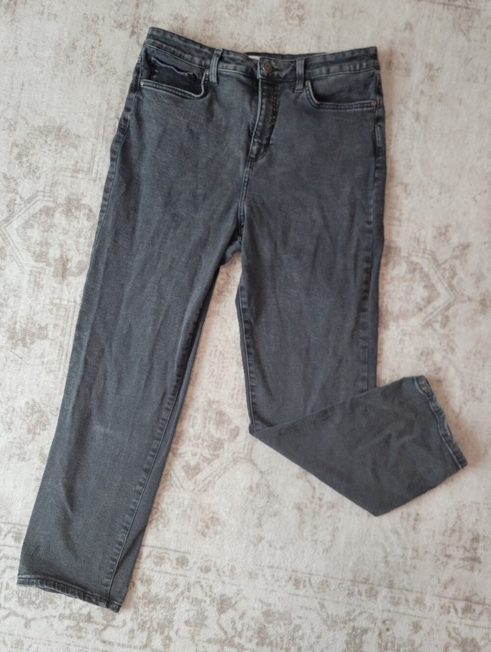 Lauren Conrad Womens 14 Straight Leg‎ Jeans Faded Black Stretch Denim